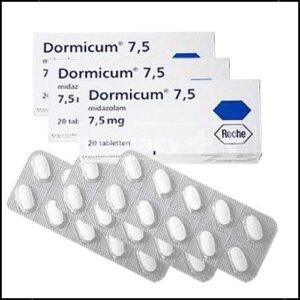 Dormicum 7.5mg genuine roche (midazolam) 100 pills